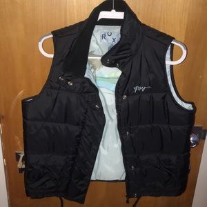 black puffy vest